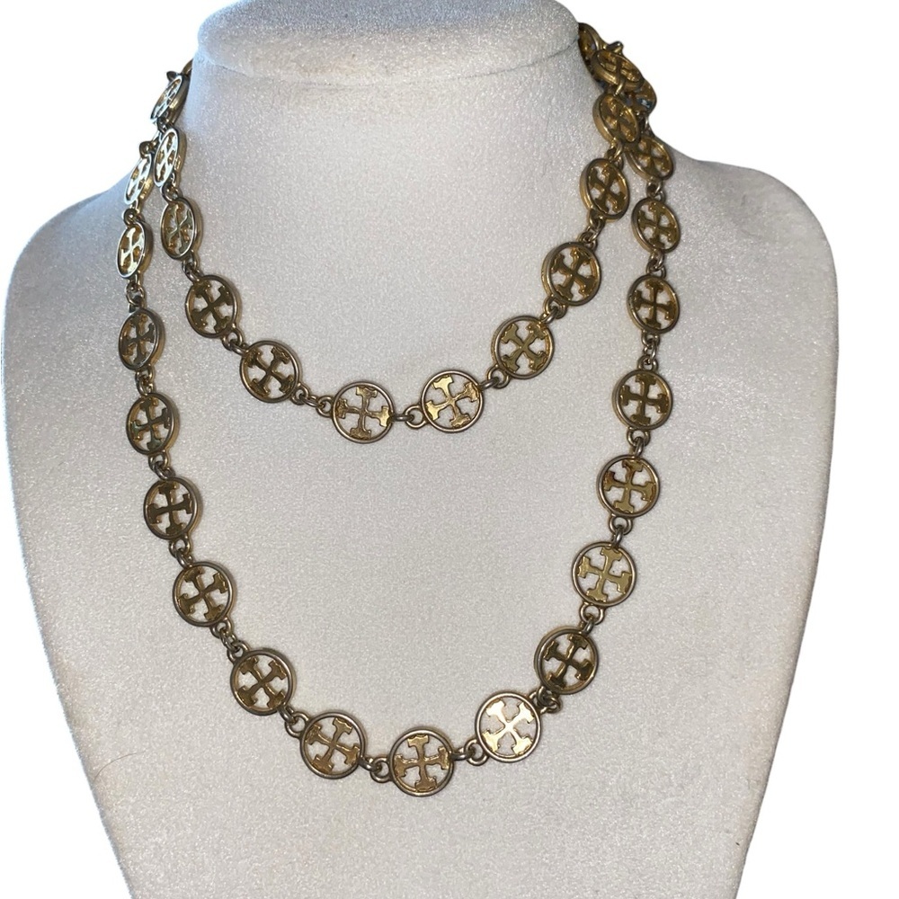 Designer inspired  Mixed Gold Silver T Logo Pendant chain Necklace old money